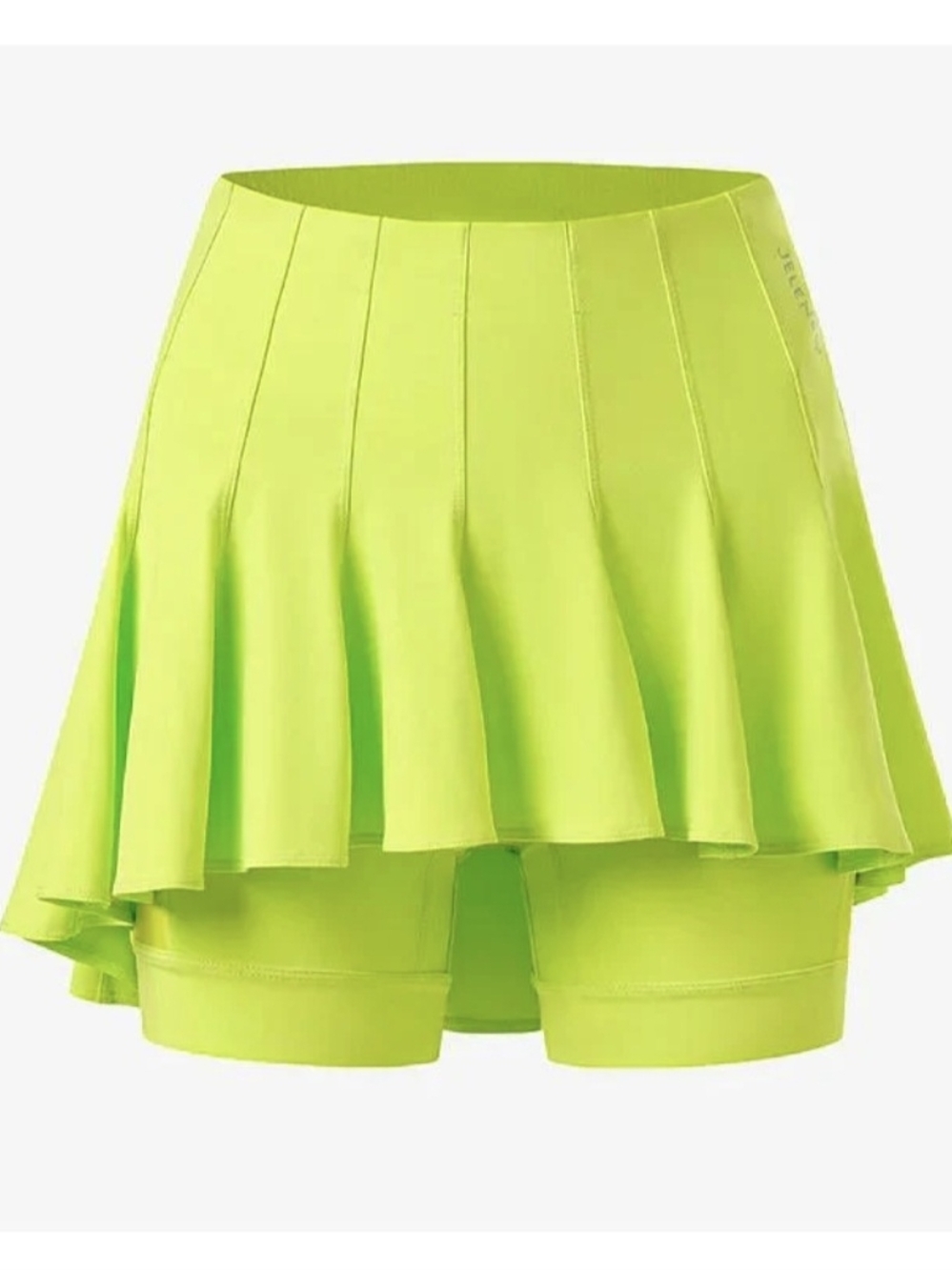 Jelenew Athletic Skort Skirt Tennis Pickleball Cycling Neon Green Active Size M